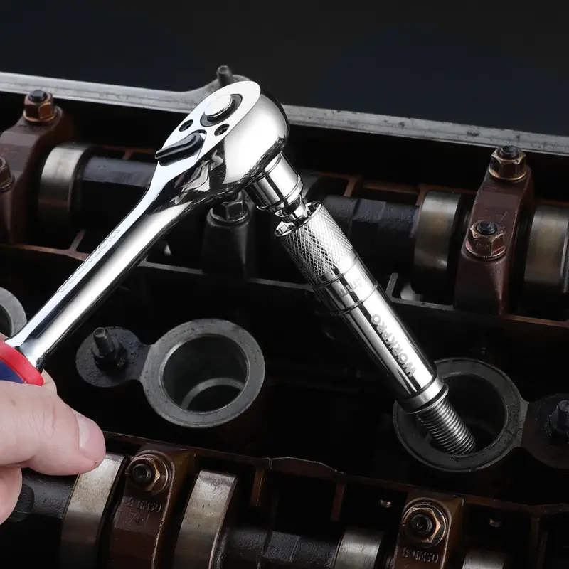 WORKPRO 14-mm-Magnet-Drehbuchse für Zündkerzen mit dünnwandigem Einsatz, 3/8"-Antrieb, Gesamtlänge 10 cm