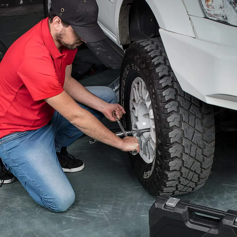 WORKPRO 14-Zoll-universeller Klapp-Lockring-Schraubenschlüssel mit 4-fach-Kreuzprofil