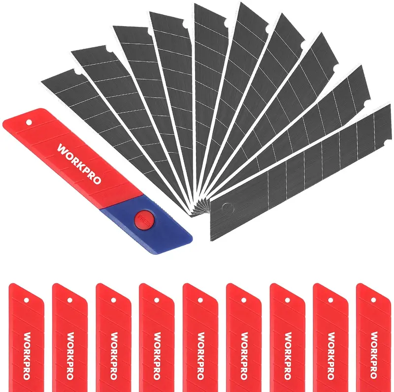WORKPRO 18-mm-Klappklinge aus SK5-Stahl, Ersatzklinge, Packung mit 100 Stück