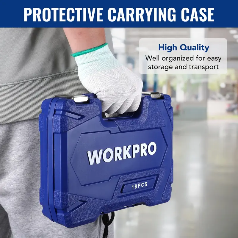 WORKPRO 18-teiliges Antriebswerkzeug-Zubehörset