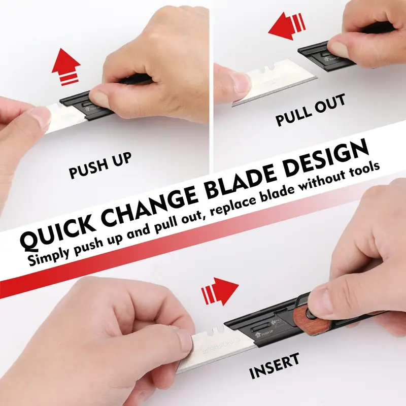 WORKPRO 2-in-1 Klapp-Messer für vielseitige Einsätze – inkl. 10 zusätzlicher SK5-Klingen