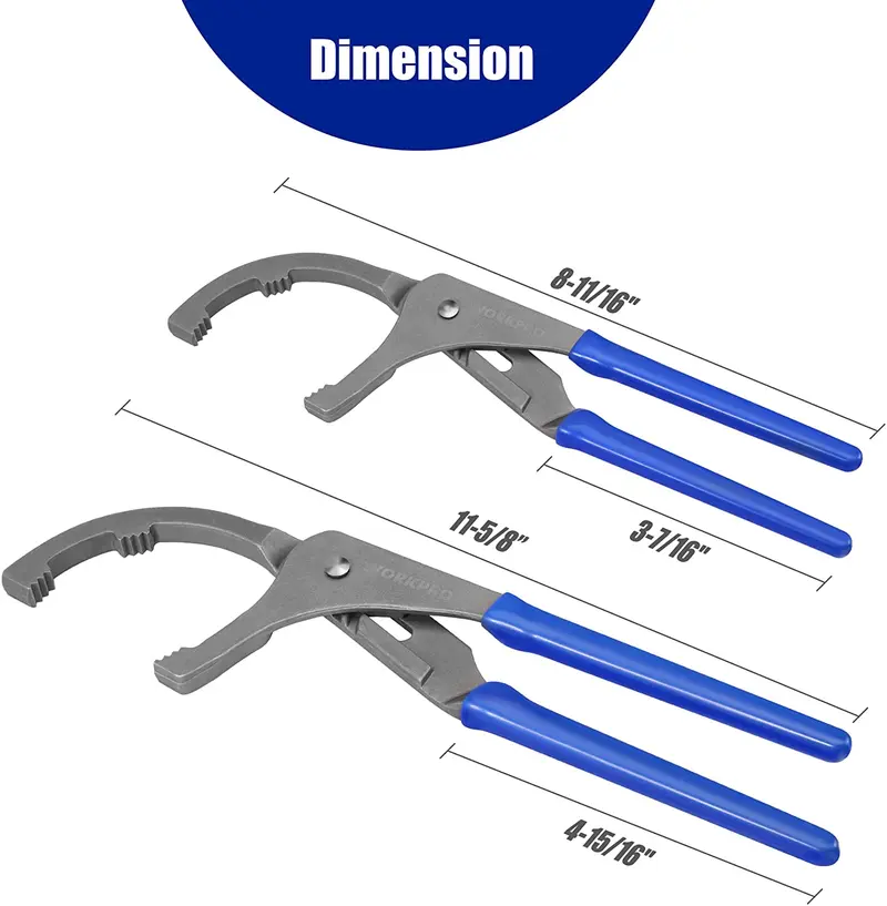 WORKPRO 2-teiliger Ölfilter-Schlüssel-/Zangen-Set