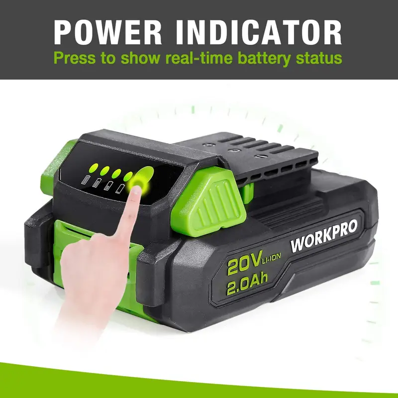 WORKPRO 20-V-Lithium-Ionen-Akku mit 2,0 Ah