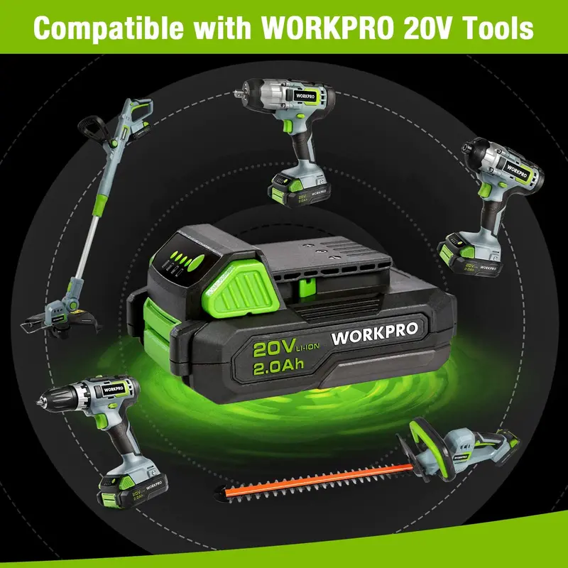 WORKPRO 20-V-Lithium-Ionen-Akku mit 2,0 Ah