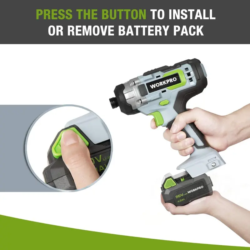 WORKPRO 20-V-Lithium-Ionen-Akku mit 4,0 Ah