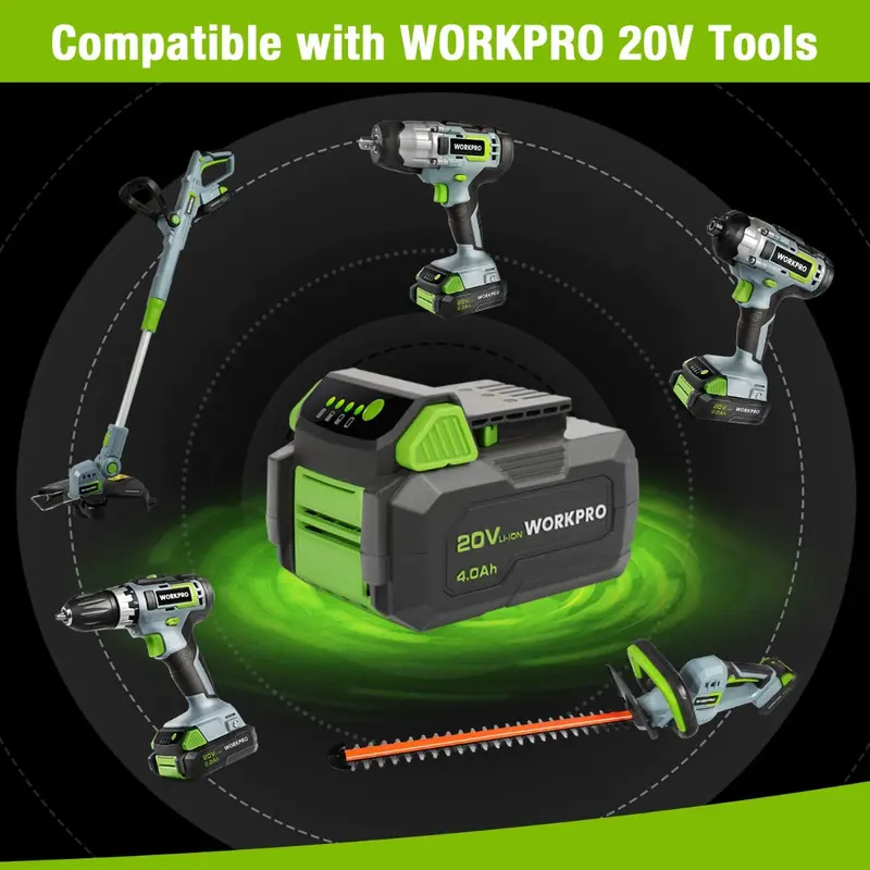 WORKPRO 20-V-Lithium-Ionen-Akku mit 4,0 Ah