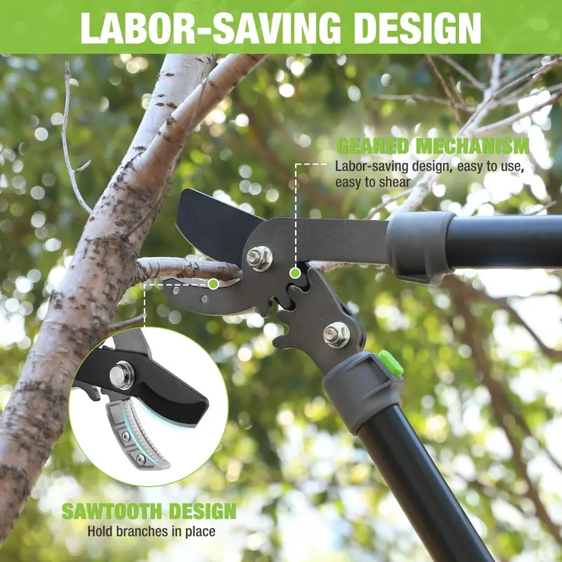 WORKPRO 28" Gartenschere mit Amboss-Schneidmechanismus und 1,6" Schnittkapazität
