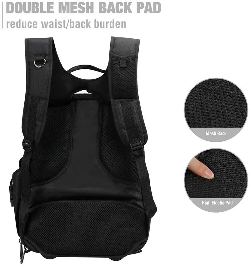 WORKPRO 29-Fach-Hochleistungs-Tool-Rucksack mit Gummifüßen und gepolsterter Rückseite – ideal zur Aufbewahrung und Organisation