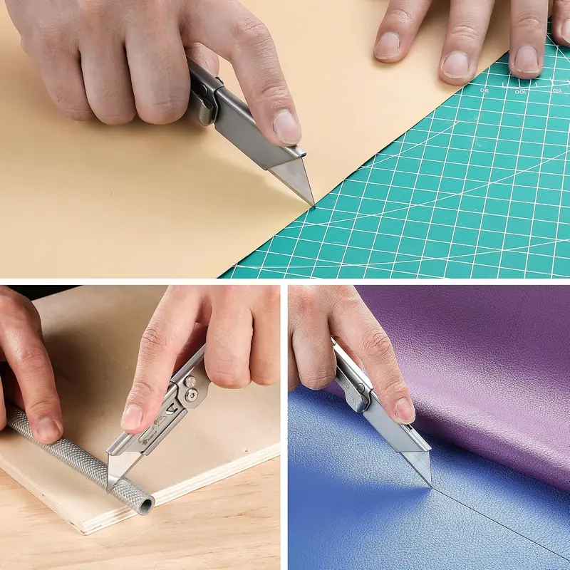 WORKPRO 2er-Set EDC-Klappmesser für Allzweckzwecke, Mini-Boxcutter mit Schnellöffnungs-Achsenverriegelung, Rasiermesser mit schnellem Klingentausch, klappbares kleines Taschenmesser mit Gürtelclip – 2 Stück inkl. 10 zusätzlichen Klingen