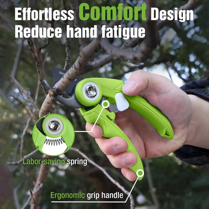 WORKPRO 2er-Set Gartenschere, 17,5 cm Bypass- und gerade Schere, hochwertige Gartenschneider