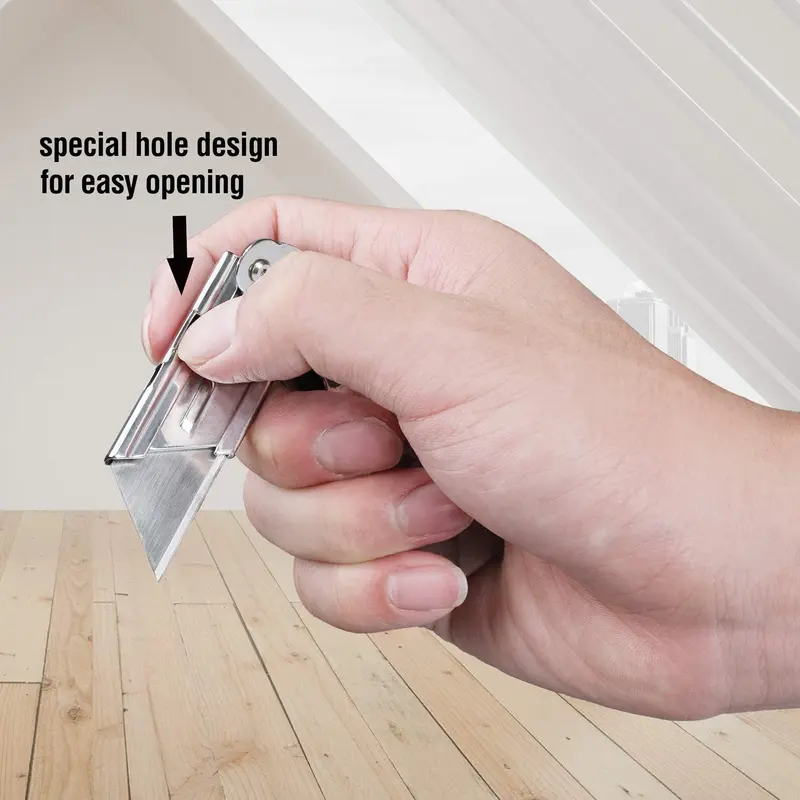 WORKPRO 3-teiliges Schnellwechsel-Klapp-Messer-Set mit Gürtelclip
