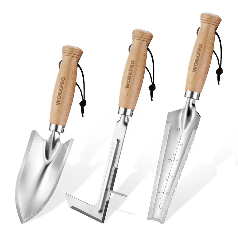WORKPRO 3-teiliges Unkrautstecher-Set: Unkrautstecher, Fugen-Unkrautstecher und Handhacke für den Garten