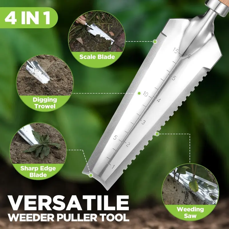 WORKPRO 3-teiliges Unkrautstecher-Set: Unkrautstecher, Fugen-Unkrautstecher und Handhacke für den Garten