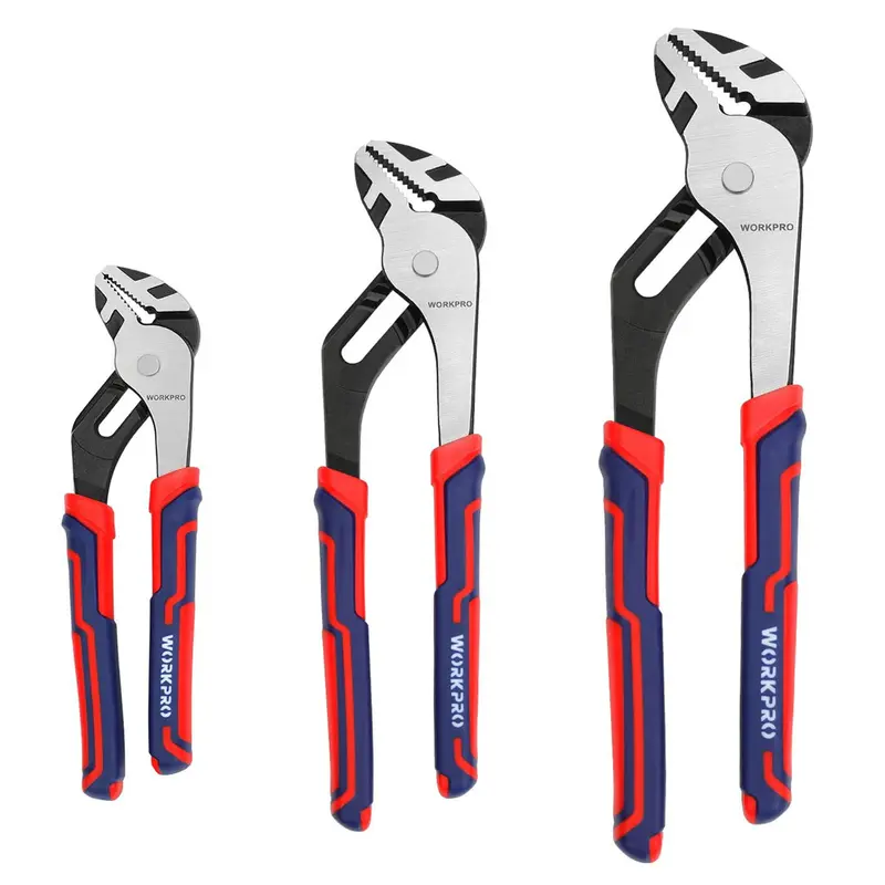 WORKPRO 3-teiliges, verstellbares Multifunktions-Groov-Joint-Zangen-Set