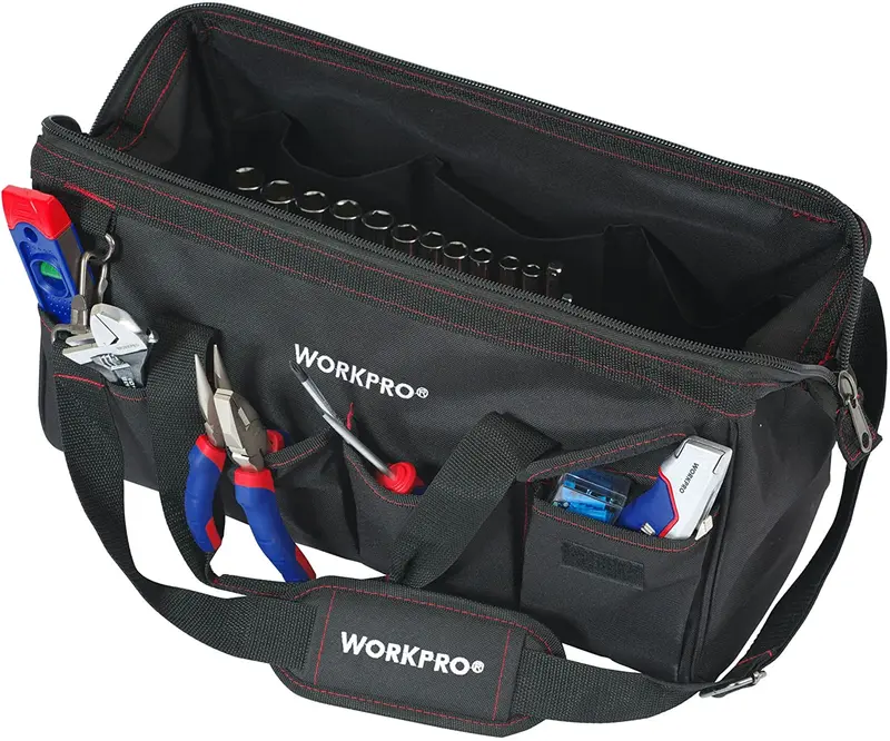 WORKPRO 322-teiliges Heimwerker-Handwerkzeugset für Reparaturen zu Hause – Grundausstattung für den Haushalt mit Tragetasche