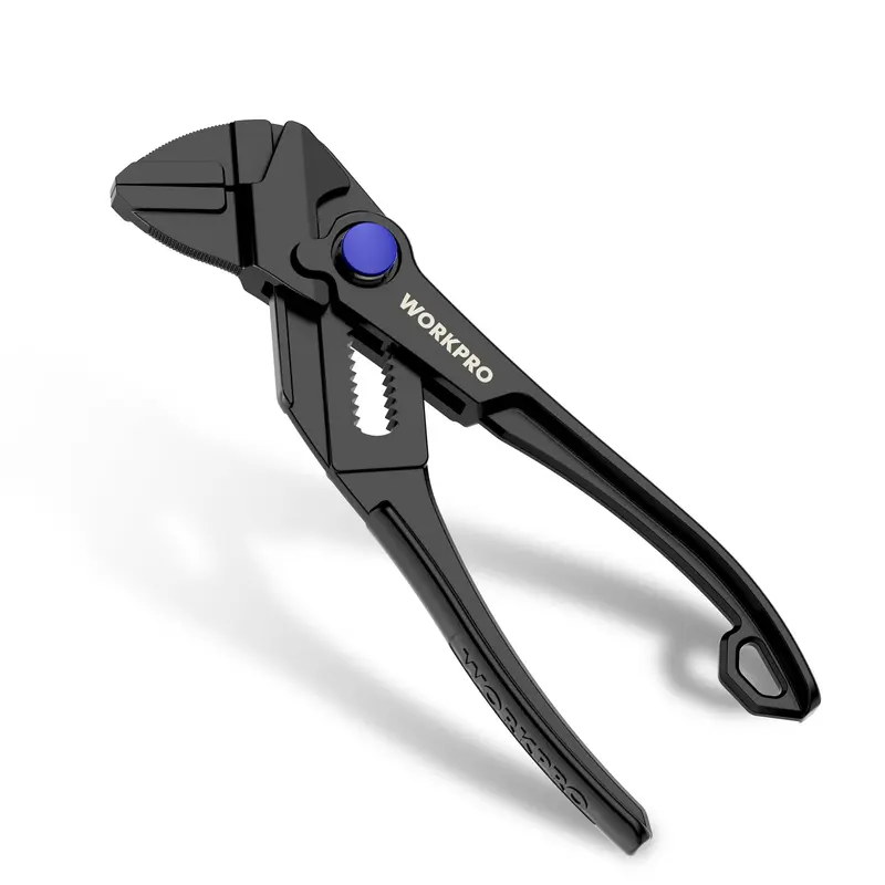 WORKPRO 4" Mini-Verstellbare Zangen-Schraubenschlüssel mit parallelen Backen, korrosionsgeschützt, kompaktes Werkzeug für beengte Verhältnisse, schwarz