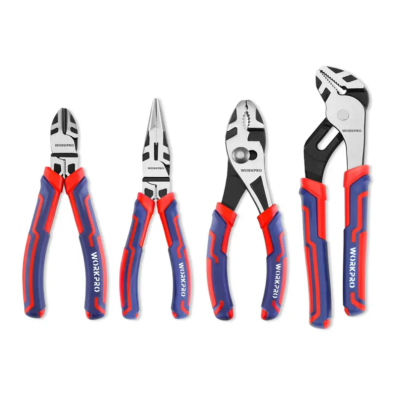 WORKPRO 4-teiliges Premium-CR-V-Zangen-Set für den Bau