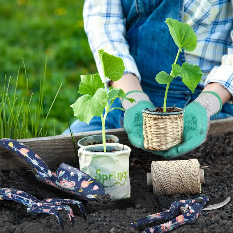 WORKPRO 4-teiliges robustes Handgartenwerkzeug-Set aus Aluminium