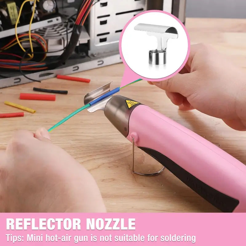 WORKPRO 400 W Mini-Haartrockner mit Reflektor-Düse – Rosa Band