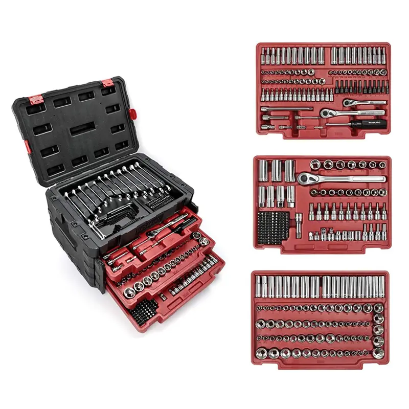 WORKPRO 450-teiliges universelles Profi-Werkzeugset für Mechaniker mit robustem Koffer