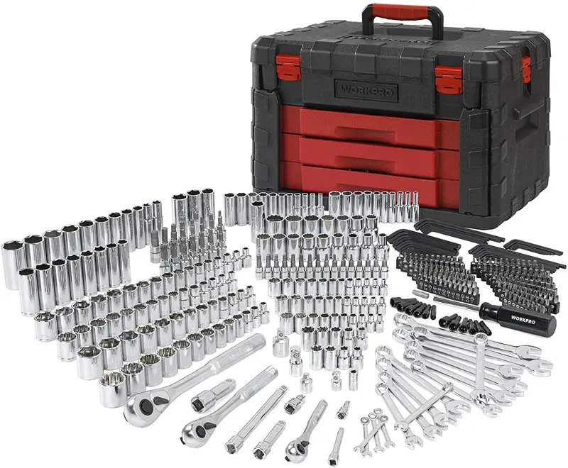 WORKPRO 450-teiliges universelles Profi-Werkzeugset für Mechaniker mit robustem Koffer 2