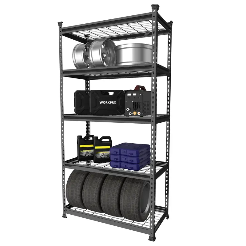 WorkPro 5-Ebenen-Metall-Regal, verstellbares Lagerregal, robustes Hochleistungsregal