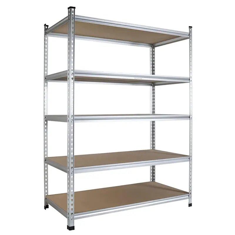 WORKPRO 5-Etagen-Aufbewahrungsregal, 122 cm (B) × 61 cm (T) × 183 cm (H), verstellbares Hochleistungs-Aufbewahrungsregal aus robustem Aluminiumlegierungsmaterial