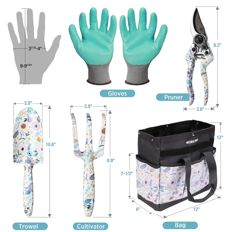 WORKPRO 5-teiliges Gartenwerkzeug-Set aus Aluminium – Hochwertig und robust 2