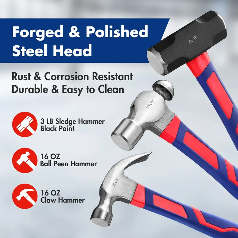 WORKPRO 5-teiliges Hammer-Set