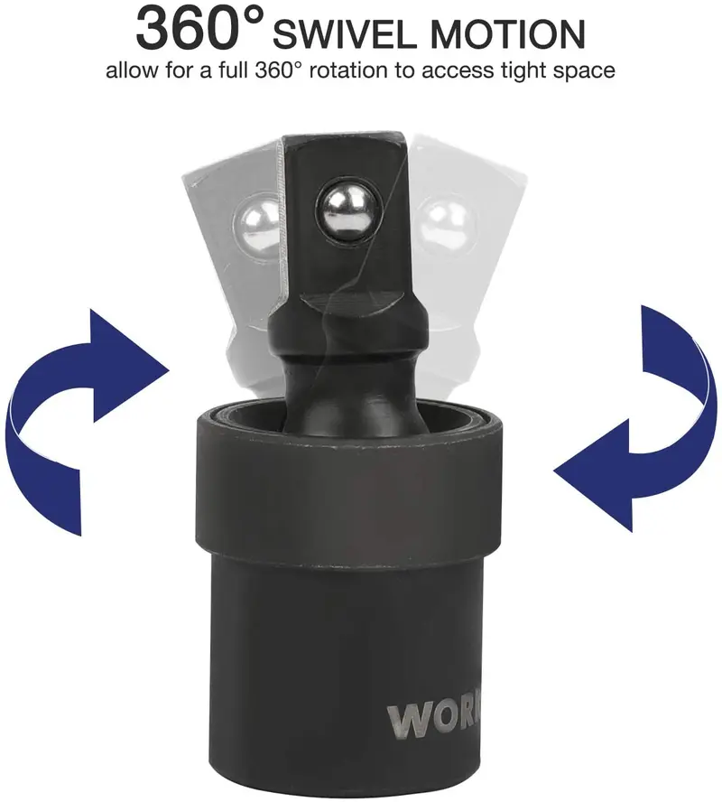 WORKPRO 55-teiliges 1/2-Zoll-Anschlagbuchsen-Set mit Verlängerungsstangen, hochwertiger Chrom-Vanadium-Stahl, SAE- und metrische Buchsen mit verbessertem Aufbewahrungs-Koffer