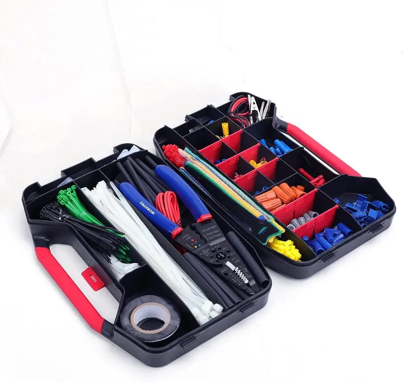 WORKPRO 582-teiliges Crimpanschluss-Set mit Schrumpfschlauch für elektrische Reparaturen inkl. Abisolierzange 2