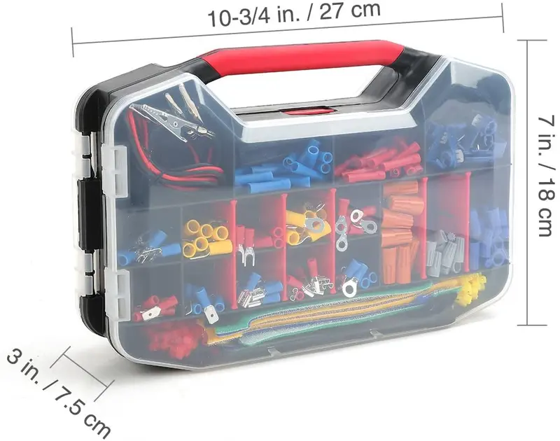 WORKPRO 582-teiliges Crimpanschluss-Set mit Schrumpfschlauch für elektrische Reparaturen inkl. Abisolierzange