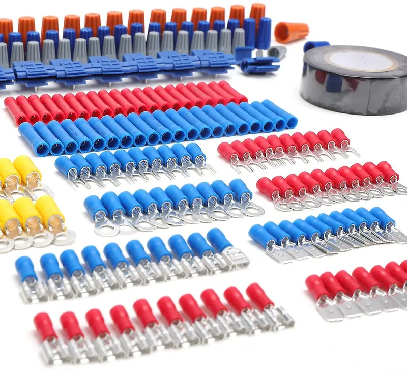 WORKPRO 582-teiliges Crimpanschluss-Set mit Schrumpfschlauch für elektrische Reparaturen inkl. Abisolierzange