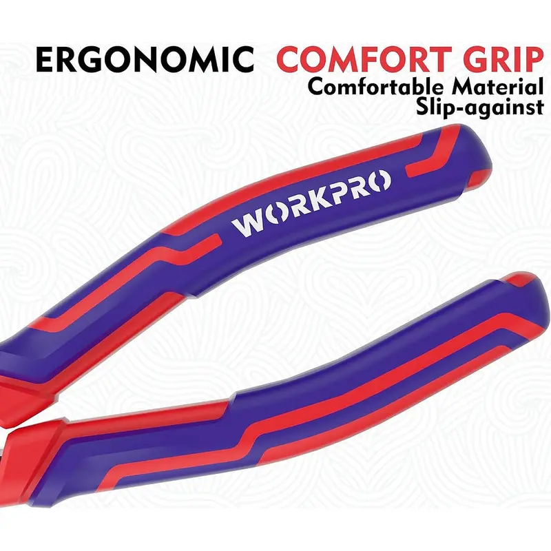 WORKPRO 6"-Drahtschneider, Hochleistungsmodell aus Chrom-Vanadium-Stahl, Seitenschneider für Draht, Bastelarbeiten und mehr – mit ergonomischem Komfortgriff