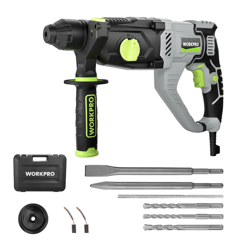 WORKPRO 7,5-A-SDS-Plus-Schlagbohrmaschine mit 32 mm Bohrfutter, Premium-Kabelversion, leichtes Gerät
