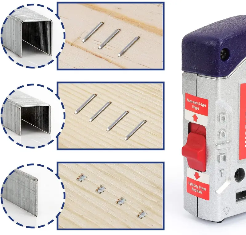 WORKPRO 7500-Teiliges Heavy-Duty-T50-Hefterklammern- und Brad-Nagel-Set