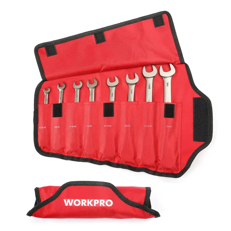 WORKPRO 8-teiliges Flex-Kopf-Ratschen-Steckschlüssel-Set mit Aufbewahrungstasche