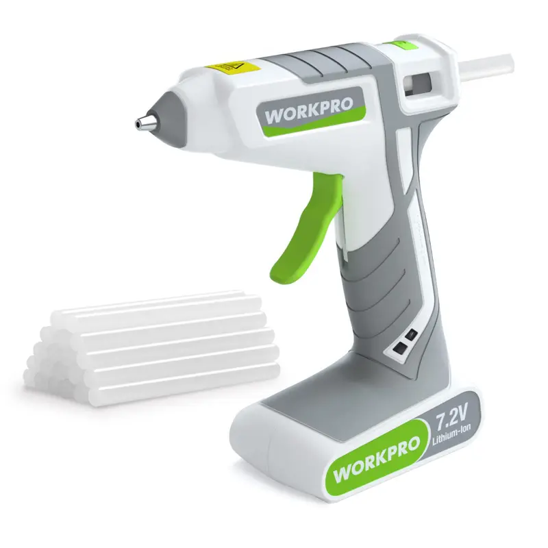 WORKPRO Akku-Hotmelt-Klebepistole 7,2 V – Rosa Schleife