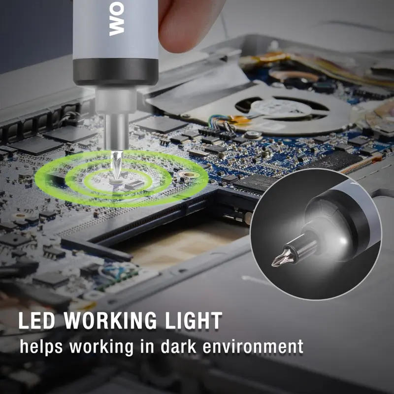 WORKPRO Akkuschrauber, 4 V, kabelloser elektrischer Schraubendreher mit LED-Beleuchtung