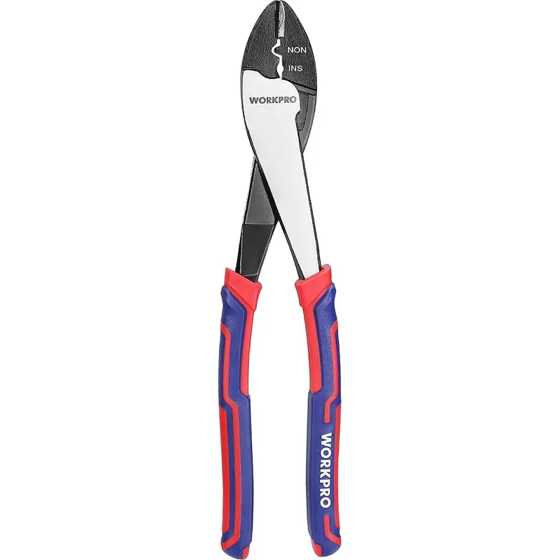 WORKPRO-Drahtschneider/Crimptool, 24 cm, für isolierte und nicht isolierte Anschlüsse und Klemmen (10–22 AWG)