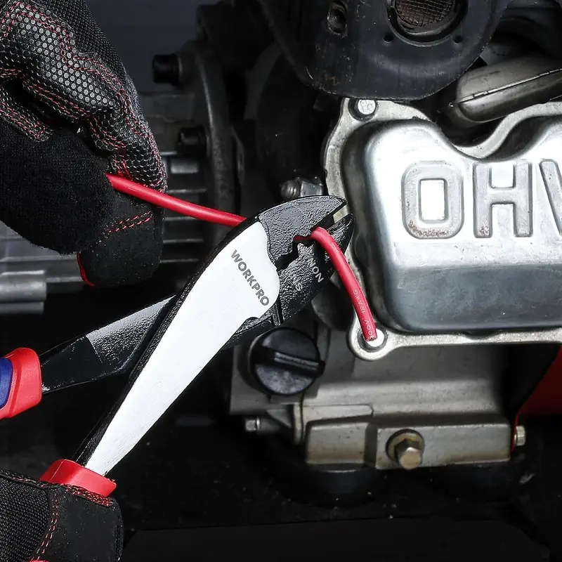 WORKPRO-Drahtschneider/Crimptool, 24 cm, für isolierte und nicht isolierte Anschlüsse und Klemmen (10–22 AWG)