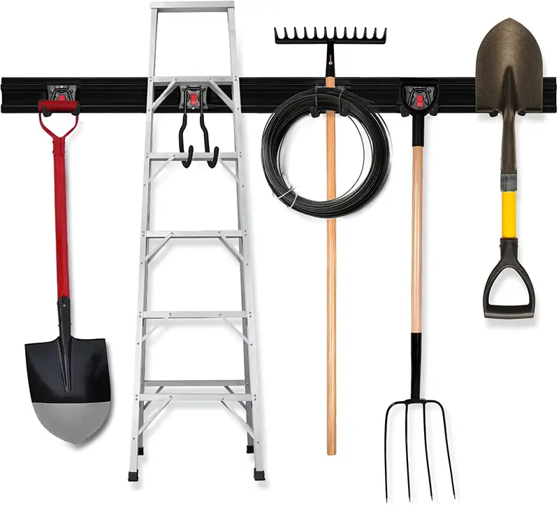 WORKPRO Garage Tool Organizer Wall Mount Garden Tool Organizer Storage Rack Heavy Duty Tool Hangers 64 Inch 2