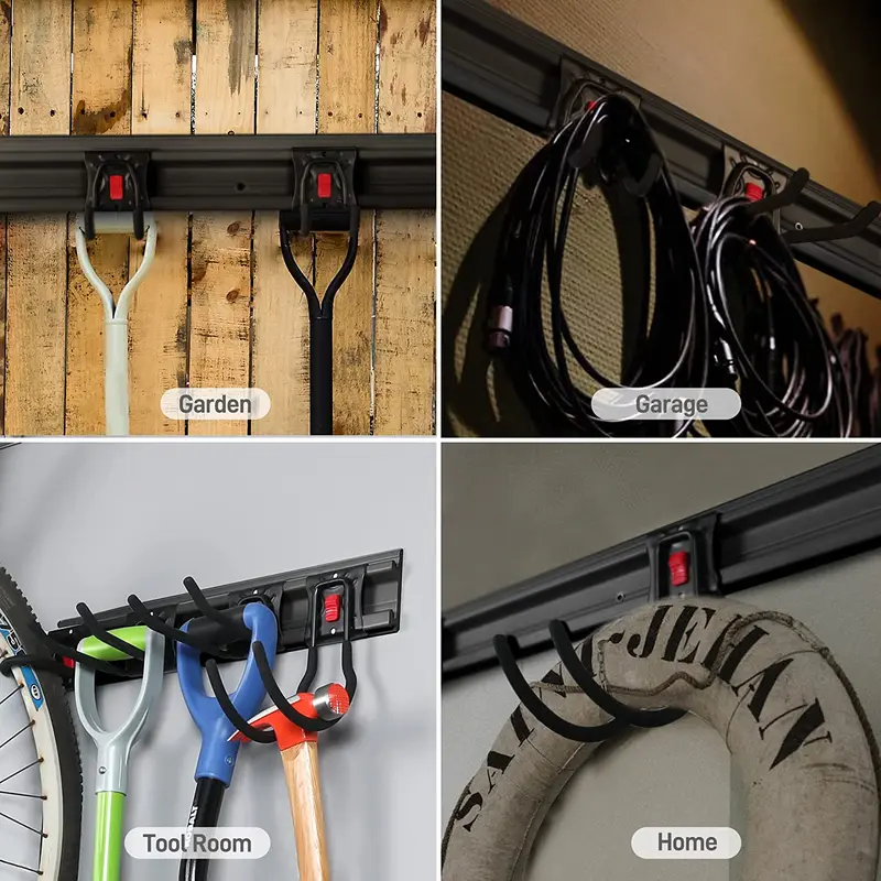 WORKPRO Garage Tool Organizer Wall Mount Garden Tool Organizer Storage Rack Heavy Duty Tool Hangers 64 Inch