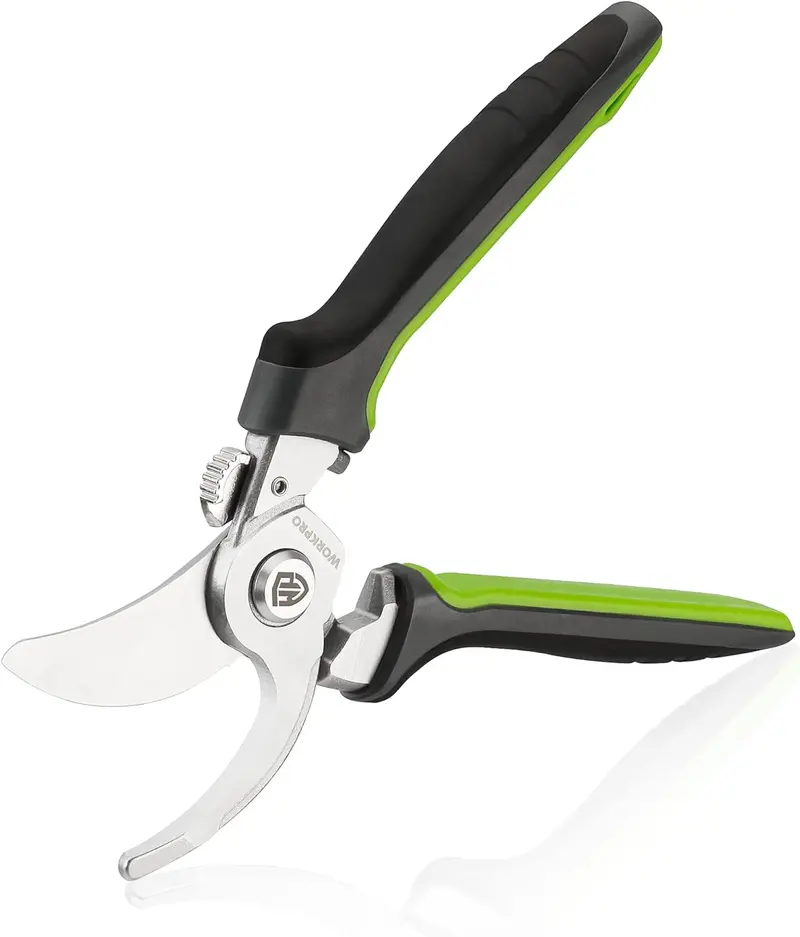 WORKPRO Gartenschere mit Umgehungsmechanik, 21,6 cm (8,5 Zoll), Gartenschere mit CRV-Ganzstahlklingen, Handgartenwerkzeug zum Schneiden und Beschneiden von Bonsai, Ästen, Kräutern, Rosen und Blumen