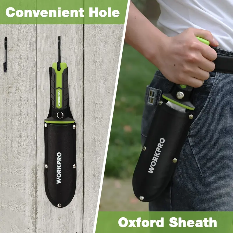 WORKPRO Gartenspatel mit Oxford-Scheide, 7"-Klinge aus rostfreiem Stahl mit scharfer Schneide
