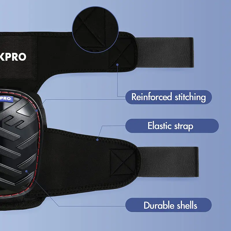 WORKPRO Gel-Knieschoner mit rutschfesten Gurten, professionelle Knieschoner für die Arbeit