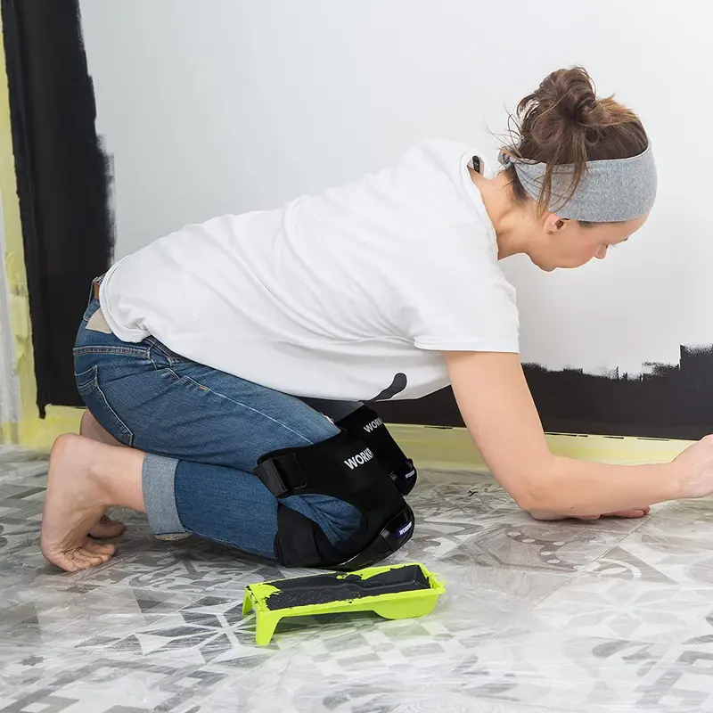 WORKPRO Gel-Knieschoner mit rutschfesten Gurten, professionelle Knieschoner für die Arbeit