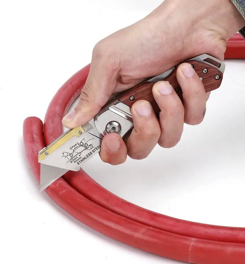 WORKPRO Klappbarer Universal-Messer mit Holzgriff, robustes Schneidwerkzeug