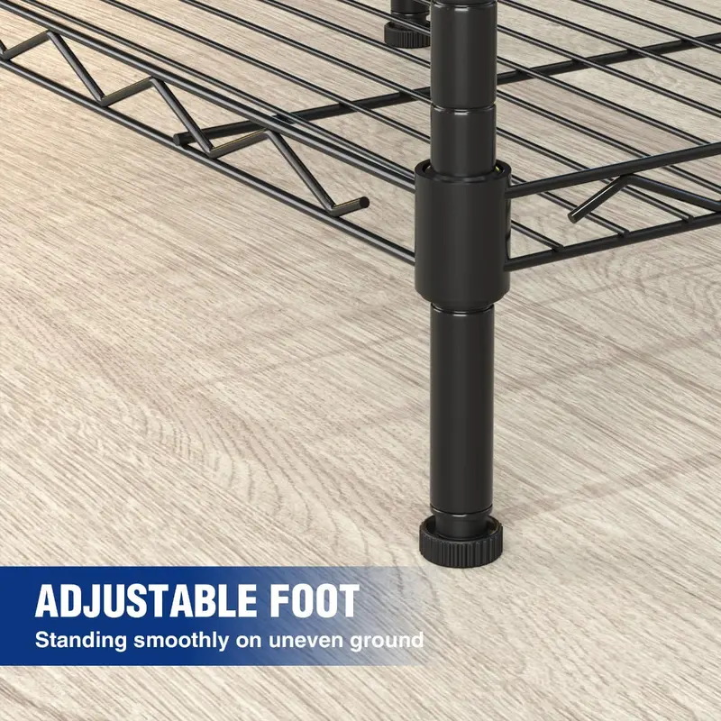 WORKPRO Metall-Regal mit 5 Ebenen, 44 cm (B) × 29,2 cm (T) × 130,8 cm (H), Tragfähigkeit bis zu 250 kg