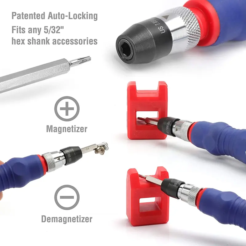 WORKPRO Präzisionsschraubendrehersatz mit 69 Teilen inkl. Schnellwechselsystem für Bits und ergonomischem Griff